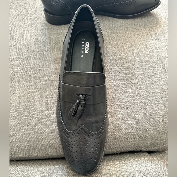 Men’s Asos Black Leather Loafers - Picture 4 of 5